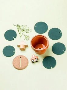 SHEIN 1pc Creative Cactus Shape Coaster, Non-Slip, Heat-Resistant, Tea Mat, Home Decor, Multifunctional Desk Accessory