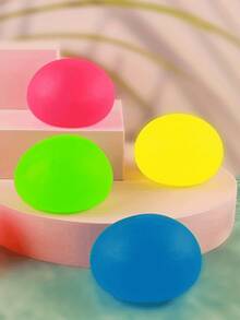 SHEIN 1pc 1.57in/2.36in Malt Squeeze Ball Slow Rebound Squeeze Explode Toy, Suitable As A Stress Relief Toy For Office Relaxation, Christmas (Random Color Packaging) - Multicolor - View 3