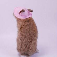 1 buah Topi Hewan Peliharaan Lucu, Topi Beludru Berhias, Topi Kain Kelinci & Hamster, Topi Matahari Hewan Peliharaan, Hiasan Kepala Kelinci dengan Lubang Telinga, Hiasan Kepala Hewan Peliharaan Kecil yang Menggemaskan - MultiWarna - View 4