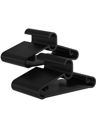 SHEIN 1 pieza/10 piezas/20 piezas/40 piezas Percha de plástico simple para el hogar antideslizante de 15.5in*6.88in, soporte para ropa, estante de secado, con clip colgante sin rastro y gancho, en color negro y blanco