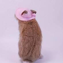 1 buah Topi Hewan Peliharaan Lucu, Topi Beludru Berhias, Topi Kain Kelinci & Hamster, Topi Matahari Hewan Peliharaan, Hiasan Kepala Kelinci dengan Lubang Telinga, Hiasan Kepala Hewan Peliharaan Kecil yang Menggemaskan - MultiWarna - View 2