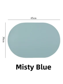 SHEIN 1pc Non-Slip Heat Resistant Table Placemat Waterproof Kitchen Dining Placemat Fake Leather Cup Coaster Home Supply