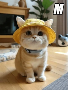 Mũ chống nắng cho mèo, mũ chống trượt, bảo vệ tai, dây đeo điều chỉnh, mũ ngư dân, đồ dùng cho thú cưng, đồ dùng thiết yếu cho mèo, đồ dùng ngoài trời, phụ kiện thú cưng - Nhiều màu - Xem 6