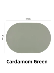 SHEIN 1pc Non-Slip Heat Resistant Table Placemat Waterproof Kitchen Dining Placemat Fake Leather Cup Coaster Home Supply