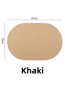 SHEIN 1pc Non-Slip Heat Resistant Table Placemat Waterproof Kitchen Dining Placemat Fake Leather Cup Coaster Home Supply