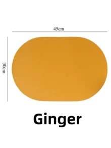 SHEIN 1pc Non-Slip Heat Resistant Table Placemat Waterproof Kitchen Dining Placemat Fake Leather Cup Coaster Home Supply