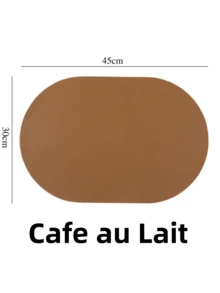SHEIN 1pc Non-Slip Heat Resistant Table Placemat Waterproof Kitchen Dining Placemat Fake Leather Cup Coaster Home Supply