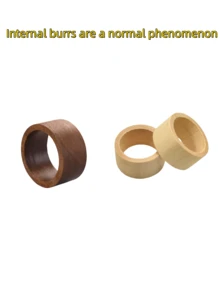 1/6piece Handmade Napkin Rings 1 Piece Set Wooden Farmhouse Rustic Vintage Napkin Ring Holder Round Napkin Rings Bulk Christmas Thanksgiving Holiday Wedding Party Table Decoration