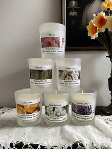 1 件玻璃罐香薰蜡烛，天然大豆蜡烛，迷你紧凑型香薰蜡烛，大豆蜡长效蜡烛，香薰罐蜡烛礼物，生日情人节感恩节圣诞节礼物，1.76 盎司 - 彩色 - 查看 4