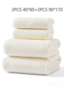 SHEIN Basic living 珊瑚色纯色柔软吸水速干毛巾，适合家用，情侣款可用于擦头、擦手、洗脸和沐浴。家居浴室装饰，返校季，美容院/家庭浴室必备。