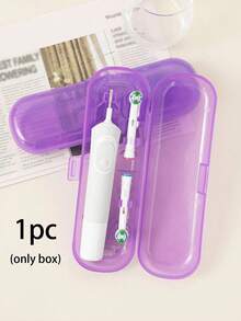 1 件纯色电动牙刷收纳盒，半透明牙刷旅行盒，便携式电动牙刷收纳盒，便携式替换塑料电动牙刷旅行盒，适合旅行，透气塑料牙刷架，适用于家庭、旅行、商务、露营、收纳盒家居浴室装饰夏季 - 彩色 - 查看 16
