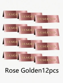 1pc/2Pcs/5Pcs/12Pcs/26Pcs Reserved Table Signs, Acrylic Guest Reservation Table Tents Sign, Waterproof Gold Double-Sided Reserved Seat Signs, Reserve Signs For Wedding Birthday Party Restaurants Meeting Best Gifts,Wedding Decor,Home Decor ,Room Decor Party Favors Bride Graduation Birthday Decorations Party Decorations Bachelorette Back To School Christmas Decorations Living Room Decor Halloween Decor