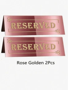 1pc/2Pcs/5Pcs/12Pcs/26Pcs Reserved Table Signs, Acrylic Guest Reservation Table Tents Sign, Waterproof Gold Double-Sided Reserved Seat Signs, Reserve Signs For Wedding Birthday Party Restaurants Meeting Best Gifts,Wedding Decor,Home Decor ,Room Decor Party Favors Bride Graduation Birthday Decorations Party Decorations Bachelorette Back To School Christmas Decorations Living Room Decor Halloween Decor