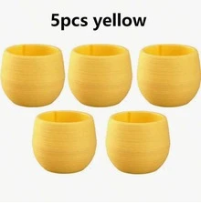 SHEIN 5/10/20 piezas Macetas mini para suculentas y plantas pequeñas, macetas intercambiables DIY con agujero de drenaje y depósito de agua, decoración de escritorio linda