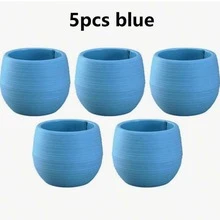 SHEIN 5/10/20 piezas Macetas mini para suculentas y plantas pequeñas, macetas intercambiables DIY con agujero de drenaje y depósito de agua, decoración de escritorio linda