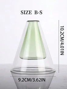 1个玻璃花瓶，室内香薰扩散器，（无扩散棒，单瓶）扩散器，香薰瓶双层家居装饰，房间装饰，现代婚礼装饰水培花盆，玻璃容器工艺品摆件
