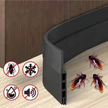 Dải niêm phong cửa tự dính 3 lỗ dài 1m cho cửa phòng ngủ, chống bụi, cách âm, chống gió, thích hợp cho cửa ra vào và cửa sổ, nhãn dán, decal dán tường, decal vinyl trang trí nhà cửa, vật dụng trang trí mùa xuân làm mới ngôi nhà của bạn, nhãn dán trang trí Rama - màu đen - Xem 9