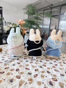 17cm Doll Clothes 3-Piece Set Knit Sweater Outfit With Hat And Bag Cute Warm Fashion Doll Clothing Cosplay Role Play Photoshoot Display Collection Gift Idea For Dollhouse Enthusiasts