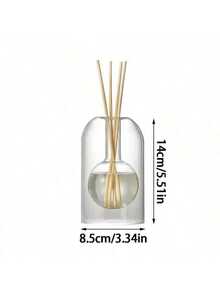 1 件简约高端创意设计双层玻璃香薰瓶 - 透明香薰扩散器、无焰、芳香疗法、室内清新剂、扩散器、礼物、家居装饰礼物生日毕业