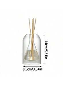 1 件简约高端创意设计双层玻璃香薰瓶 - 透明香薰扩散器、无焰、芳香疗法、室内清新剂、扩散器、礼物、家居装饰礼物生日毕业