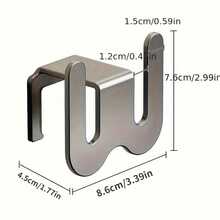 Wall Mounted Shoe Rack With Adhesive Strip, Aluminum Bathroom Slipper Rack, Wall-Mounted No Drill Toilet Over The Door Drainage Hook, Shoe Storage Rack, Bathroom Accessories - Multicolor - View 6