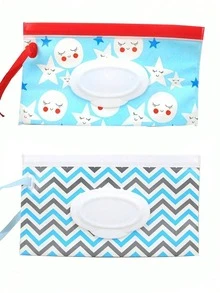 1/2 件便携式湿巾分配器/支架容器、旅行湿巾存储、EVA 湿巾袋、带翻盖的纸巾盒、带手柄的床边纸巾盒 - 彩色 - 查看 15