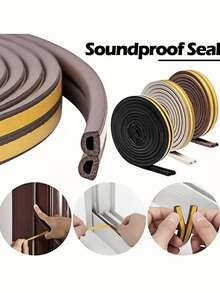10 MSelf-Adhesive Windproof Weather Stripping For Doors & Windows, Soundproof Insulation Seal, Waterproof Anti-Collision Rubber Tape, Ideal For Hotels, Restaurants, Offices, Gifts - Multicolor - View 10