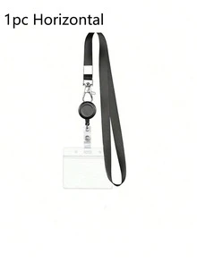 1/2/3/5 件伸缩身份证徽章夹 - 带挂绳的防水 PVC 卡套，适合教师/办公室工作人员返校使用 - 黑色 - 查看 21