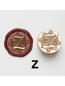 SHEIN 1 A-Z Letter Wax Sealed Stamp With Various Classic Letters, Brass Head, Gratitude Card/Envelope/Gift Packaging/Wedding Engagement Party Invitation Letter, DIY Manual (26 Stamps) Stamp Head Back To School