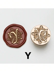 SHEIN 1 A-Z Letter Wax Sealed Stamp With Various Classic Letters, Brass Head, Gratitude Card/Envelope/Gift Packaging/Wedding Engagement Party Invitation Letter, DIY Manual (26 Stamps) Stamp Head Back To School