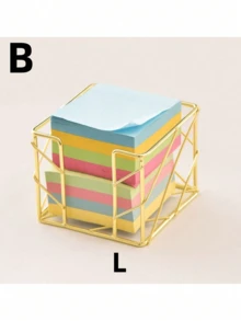 SHEIN 1/2pcs Modern Memo Clip, Metal Wire Desktop Self-Adhesive Notepad Holder, Rose Gold Memo Holder, Cute Memo Cubes, Stand, Distributor, Office Notepad Holder For Desk Organizer, Mesh Memo Rack, Pen, Desktop Self-Adhesive Notepad, Home Office, School Desk Container Back To School - Multicolor - View 15