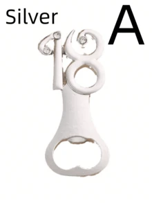 SHEIN 1 pieza Abrebotellas con número creativo 18 para fiesta de cumpleaños