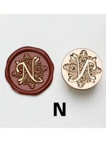 SHEIN 1 A-Z Letter Wax Sealed Stamp With Various Classic Letters, Brass Head, Gratitude Card/Envelope/Gift Packaging/Wedding Engagement Party Invitation Letter, DIY Manual (26 Stamps) Stamp Head Back To School