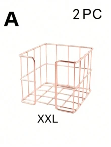 SHEIN 1/2pcs Modern Memo Clip, Metal Wire Desktop Self-Adhesive Notepad Holder, Rose Gold Memo Holder, Cute Memo Cubes, Stand, Distributor, Office Notepad Holder For Desk Organizer, Mesh Memo Rack, Pen, Desktop Self-Adhesive Notepad, Home Office, School Desk Container Back To School - Multicolor - View 18