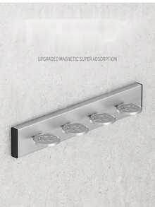 1 pièce Porte-couteaux de cuisine (pas besoin de percer, fourni avec colle sans clou, distinguer l'avant de l'arrière lors de l'installation, aimant unilatéral) Porte-couteaux magnétique en acier inoxydable 304 simple monté au mur. Rangement pour couteaux de cuisine. Porte-couteaux Halloween Noël Bon assistant de cuisine Accessoires de rangement de couteaux de cuisine