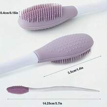 5pcs Dog Toothbrush Kit: Double-Sided Soft Silicone For Gentle Cleaning & Long Curved Handle For Easy Reach!