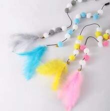 Giocattoli per gatti, palline di lana, giocattoli interattivi con fettuccia, bastoncini, palline di peluche colorate con campanellino, accessori per animali domestici