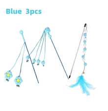 Giocattoli per gatti, palline di lana, giocattoli interattivi con fettuccia, bastoncini, palline di peluche colorate con campanellino, accessori per animali domestici