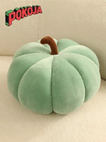 20 厘米 3D 南瓜枕头 - 毛绒泰迪羊毛地板垫，适合万圣节装饰，4 种颜色（浅棕色/白色/粉色/绿色） - 舒适的抱枕，适合沙发、派对和家居礼物 - 彩色 - 查看 8