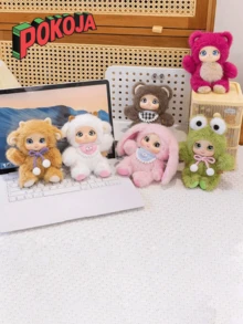 POKOJA LAND Cute Family Vinyl Doll Soft Vinyl Dolls Rose Red Bear Pendant Yellow Sheep Bag Pendant Birthday Gifts Christmas Decor Halloween(Inner Material Tangjia (Hard) Non-Plush Filling) Spring To Summer - Multicolor - View 2