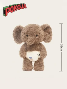 POKOJA LAND 35厘米害羞小象卡通毛绒玩具，可爱的毛绒小象，适合作为儿童礼物、情人节礼物、生日礼物、圣诞节装饰、家居装饰和节日礼物。春夏皆宜。 - 彩色 - 查看 7