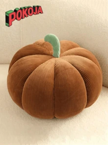 20 厘米 3D 南瓜枕头 - 毛绒泰迪羊毛地板垫，适合万圣节装饰，4 种颜色（浅棕色/白色/粉色/绿色） - 舒适的抱枕，适合沙发、派对和家居礼物 - 彩色 - 查看 7