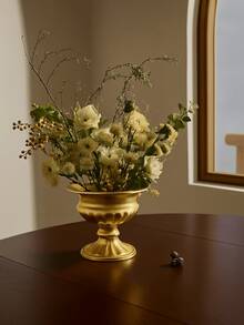 Cirelle 复古高脚花盆，欧式婚礼装饰花瓶，摄影道具，干花插花，高端装饰 - 彩色 - 查看 2