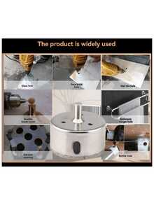 10Pcs Diamond Drill Bit Set 3mm-50mm Coated Hole Saw Drill Bits For Tile, Marble, Glass, Ceramic Hole Openers - Silver - View 6