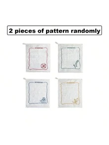 Cirelle 2件/4件家用厨房抹布吸水不油腻双层加厚不起毛洗碗布百洁布 - 彩色 - 查看 5