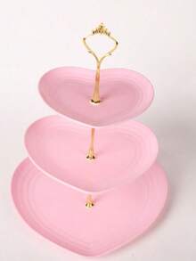 三层粉色心形蛋糕架，适用于创意婚礼、生日派对、糖果、甜点、下午茶、情人节、情人节婚礼、生日、母亲节、复活节、毕业装饰、单身派对、婚礼用品、派对用品、单身派对、婴儿送礼会装饰、斋月装饰、新娘送礼会、圣帕特里克节装饰、房间装饰、秋季装饰、圣诞装饰、圣诞节、厨房装饰 - 粉色 - 查看 8