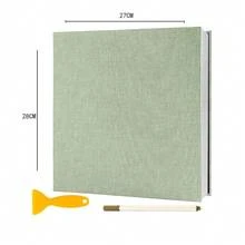 1pc Self-Adhesive Scrapbook Album With Magnetic Pages, 4x6, 5x7, 8x10 Photo Album, Drawing Book With Metal Pen, Suitable For Gift, Family, Wedding, 11x10.6 Inches, 40 Pages, White Gifts Birthday Graduation - Multicolor - View 2