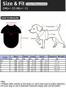宠物狗/猫卡通法兰绒背心，小型犬秋冬季外套 - 彩色 - 查看 10