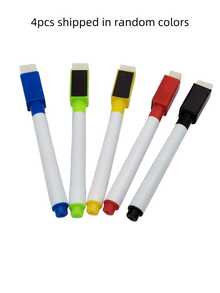 4pcs Magnetic Dry Erase Whiteboard Eraser,Eva Material,Rectangle Shape,For Children,Felt Blackboard Eraser Back To School