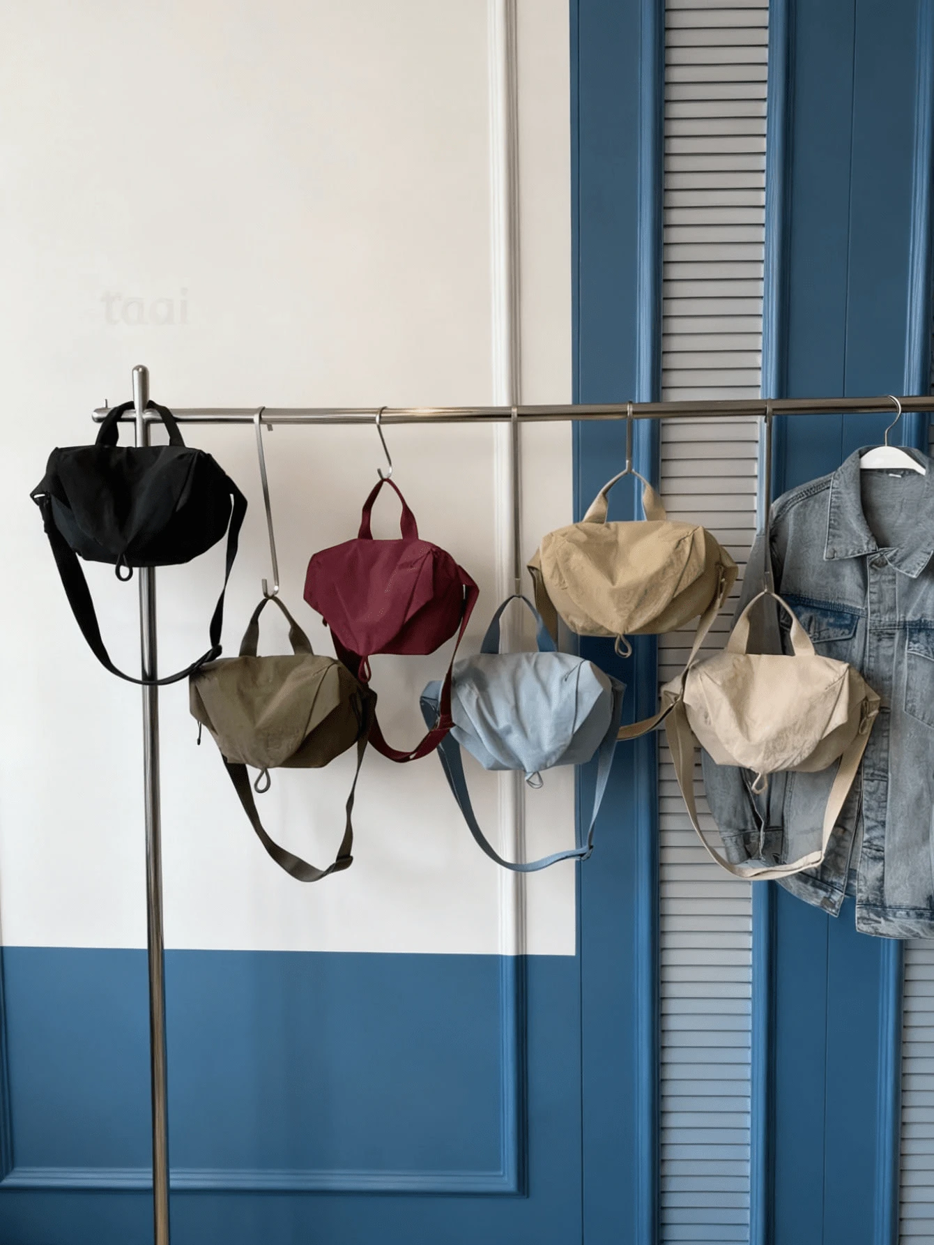 Joivida 1 件简约时尚斜挎包，男女休闲轻便单肩包，可调节带宽，肩带，便携斜挎包 - 彩色 - 查看 1